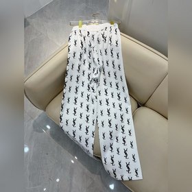 YSL/Saint Laurent Брюки с принтом из букв по всей длине Свежий и