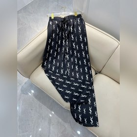 YSL/Saint Laurent Брюки с принтом из букв по всей длине Свежий и
