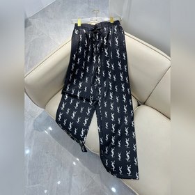 YSL/Saint Laurent Брюки с принтом из букв по всей длине Свежий и