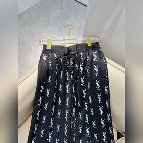 YSL/Saint Laurent Брюки с принтом из букв по всей длине Свежий и