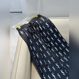 YSL/Saint Laurent Брюки с принтом из букв по всей длине Свежий и