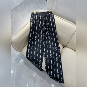 YSL/Saint Laurent Брюки с принтом из букв по всей длине Свежий и