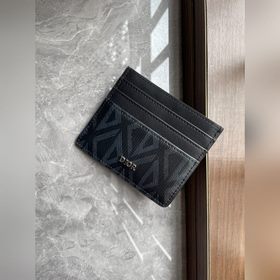 Картодержатель Dior Oblique, модель CH135, черный Черный кожаный