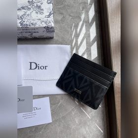 Картодержатель Dior Oblique, модель CH135, черный Черный кожаный 