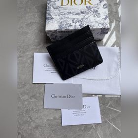 Картодержатель Dior Oblique, модель CH135, черный Черный кожаный 