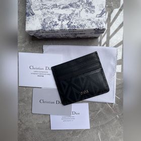 Картодержатель Dior Oblique, модель CH135, черный Черный кожаный 
