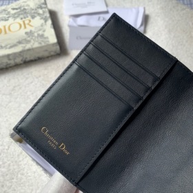 Dior Oblique синий чехол для паспортов из ткани с узором виде пер