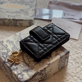 Dior Кожаный чехол для карт, модель S0074 Многослойный дизайн в 
