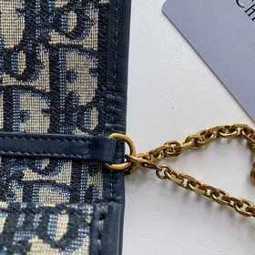 Dior MONTAIGNE NANO клатч Синий с принтом Oblique Артикул： S2105U