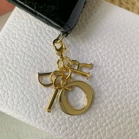 Короткий кошелек Dior с ромбовидным узором Импортная натуральная 