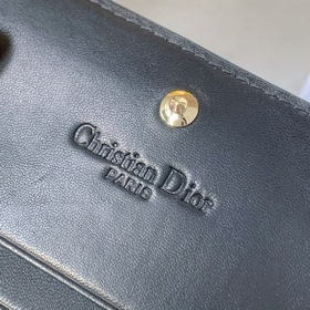 Короткий кошелек Dior с ромбовидным узором Импортная натуральная 
