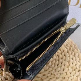 Короткий кошелек Dior с ромбовидным узором Импортная натуральная 