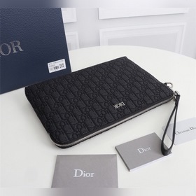Dior OBLIQUE клатч Модель： 2OBCA251YSE Бежевый и черный принт Obl
