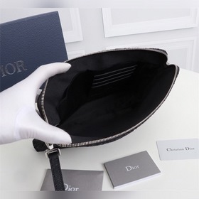 Dior OBLIQUE клатч Модель： 2OBCA251YSE Бежевый и черный принт Obl