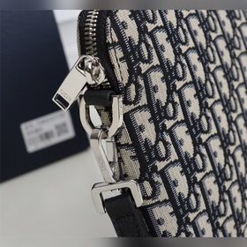 Dior OBLIQUE клатч Модель： 2OBCA251YSE Бежевый и черный принт Obl