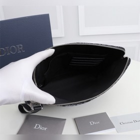 Dior OBLIQUE клатч Модель： 2OBCA251YSE Бежевый и черный принт Obl
