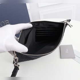 Dior OBLIQUE клатч Модель： 2OBCA225-1YSE (черный с узором) Бежевы