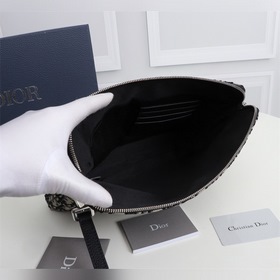 Dior OBLIQUE клатч Модель： 2OBCA251YSE Бежевый и черный принт Obl