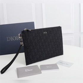 Dior OBLIQUE клатч Модель： 2OBCA225-1YSE (черный с узором) Вмеща