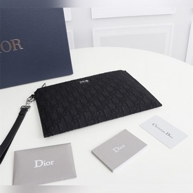 Dior OBLIQUE клатч Модель： 2OBCA225-1YSE (черный с узором) Вмеща
