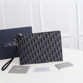 Dior OBLIQUE клатч Модель： 2OBCA225-1YSE (синий с узором) Бежевый