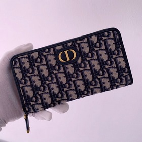 Dior Длинный кошелек на молнии, сумка-клатч, модель S5536 Синий ц