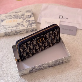 Dior Длинный кошелек на молнии, сумка-клатч, модель S5536 Синий ц