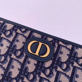 Dior Длинный кошелек на молнии, сумка-клатч, модель S5536 Синий ц