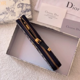 Dior Длинный кошелек на молнии, сумка-клатч, модель S5536 Синий ц