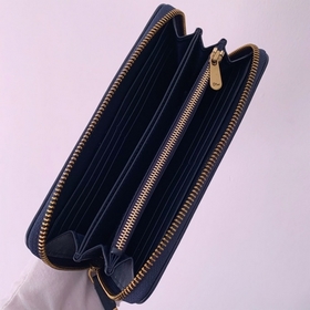 Dior Длинный кошелек на молнии, сумка-клатч, модель S5536 Синий ц
