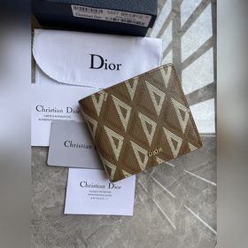 Кожаный кошелек Dior для мужчин, модель № 027 , изготовлен из гла