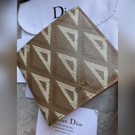 Кожаный кошелек Dior для мужчин, модель № 027 , изготовлен из гла