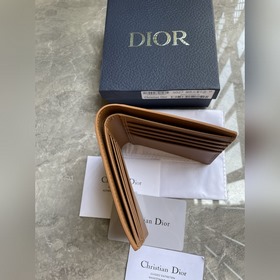 Кожаный кошелек Dior для мужчин, модель № 027 , изготовлен из гла