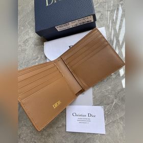 Кожаный кошелек Dior для мужчин, модель № 027 , изготовлен из гла