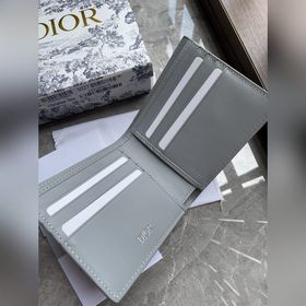 Кожаный бумажник Dior для мужчин, модель № 027 изготовлен из глад
