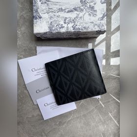 Кожаный бумажник Dior для мужчин, модель № 027 изготовлен из глад