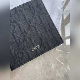 Кожаный бумажник Dior для мужчин, модель BBH027, , черный узорный