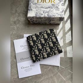 Мужской кошелек Dior, модель BBH027, , синий узор Dior Oblique в