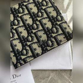 Мужской кошелек Dior, модель BBH027, , синий узор Dior Oblique в 