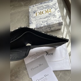 Мужской кошелек Dior, модель BBH027, , синий узор Dior Oblique в 