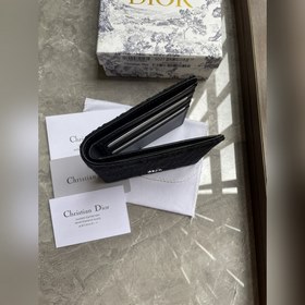 Кожаный бумажник Dior для мужчин, модель BBH027, , черный узорный