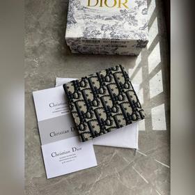 Мужской кошелек Dior, модель BBH027, , синий узор Dior Oblique в 