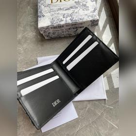 Мужской кошелек Dior, модель BBH027, , синий узор Dior Oblique в 