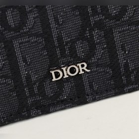 Кожаный бумажник Dior для мужчин, модель BBH027, , черный узорный