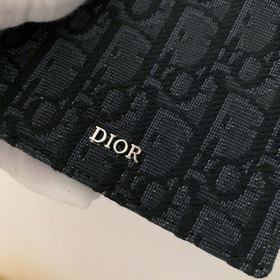 Кожаный бумажник Dior для мужчин, модель BBH027, , черный узорный