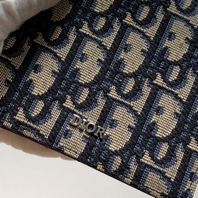 Мужской кошелек Dior, модель BBH027, , синий узор Dior Oblique в