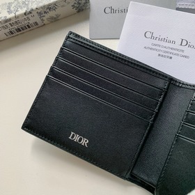 Мужской кошелек Dior, модель BBH027, , синий узор Dior Oblique в 