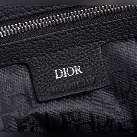 DIOR Мужской портфель Модель： 1ESSH186UMJ Кожа Черный с принтом 