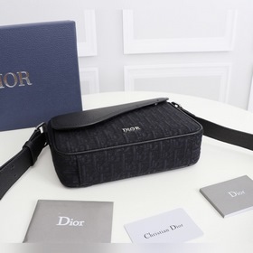 Мужская сумка через плечо DIOR Модель： 1ADME130YKS Черный тканый 