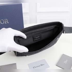 Мужская сумка через плечо DIOR Модель： 1ADME130YKS Черный тканый 
